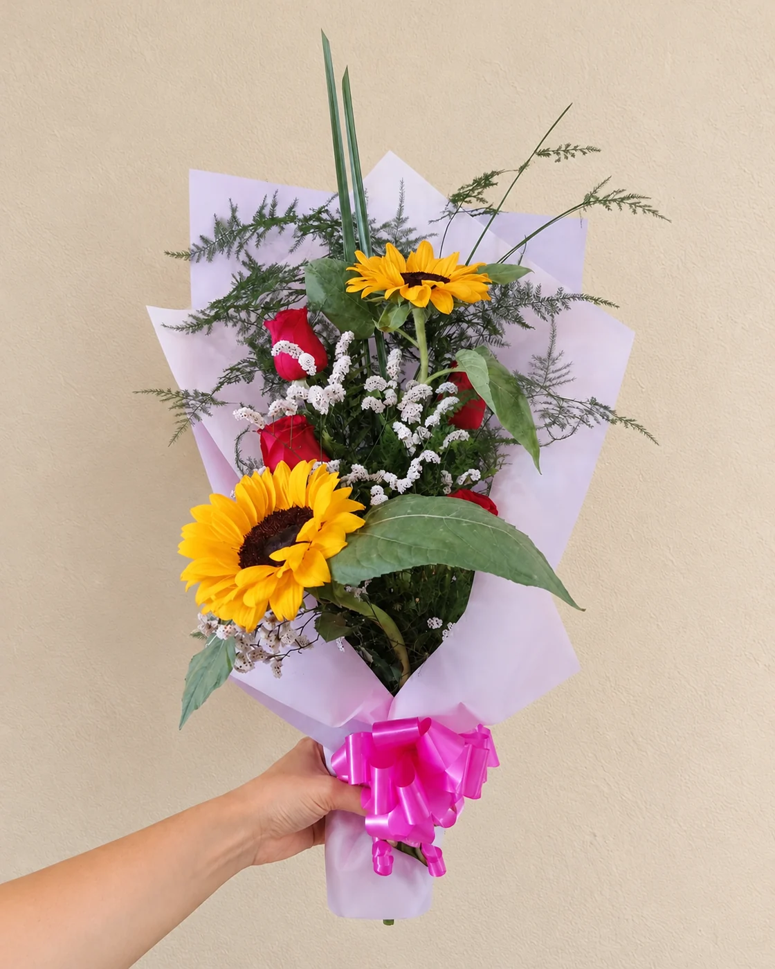Rosas y girasoles mix