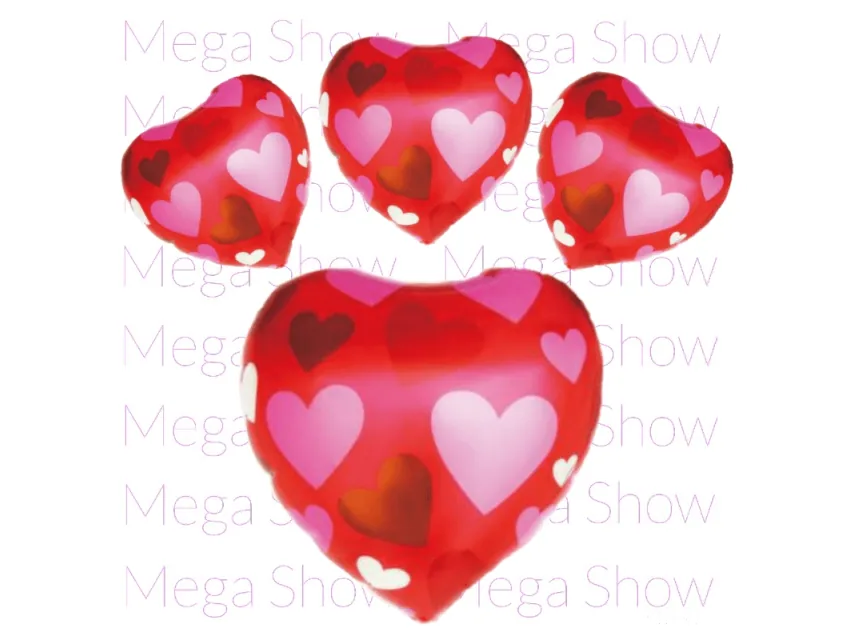 Globo 24" Corazones rojo