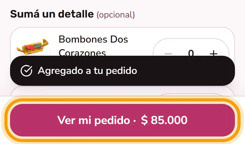 Tocá «Ver mi pedido».